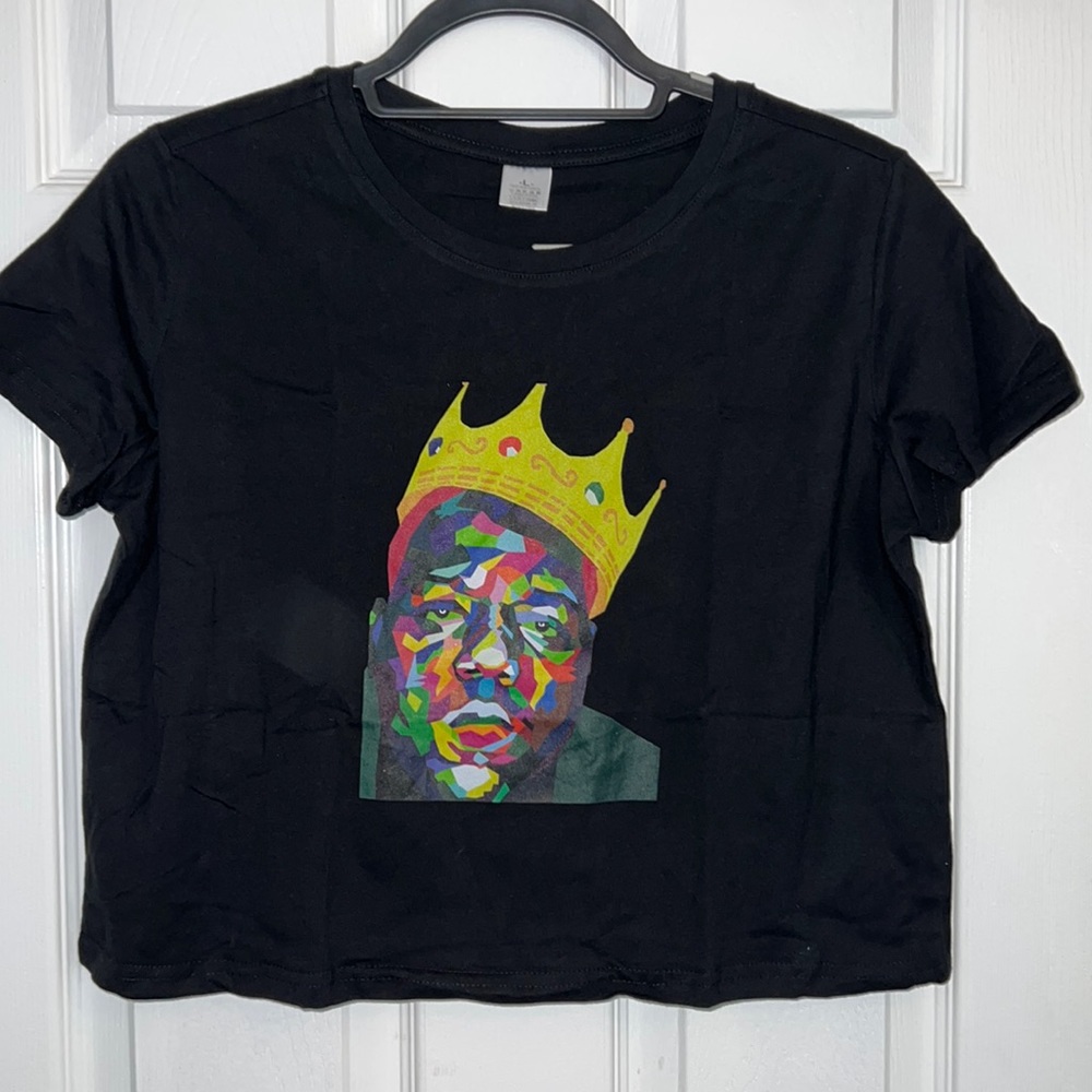 NWOT RAINBOW Biggie Smalls Crop Top Size Large